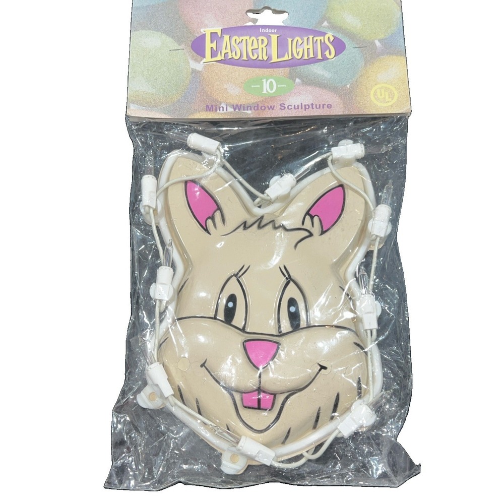 1  Northlight Lighted Bunny Head Easter Window Decoration - 8''